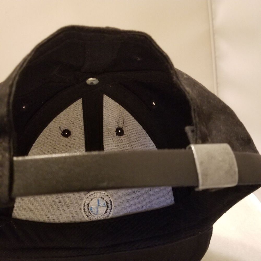 Mens BMW Lifestyle Embroidered Leather Strapback Dad Cap suede Adjustable. - Picture 7 of 13